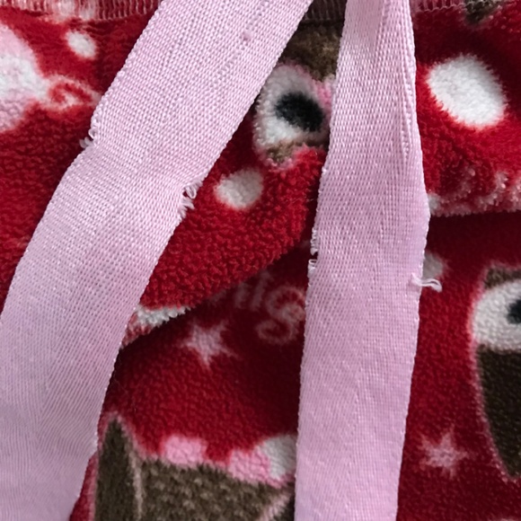 LA SENZA Girl Pajama Bottoms Owl Heart Red Pink White Brown - Picture 8 of 10